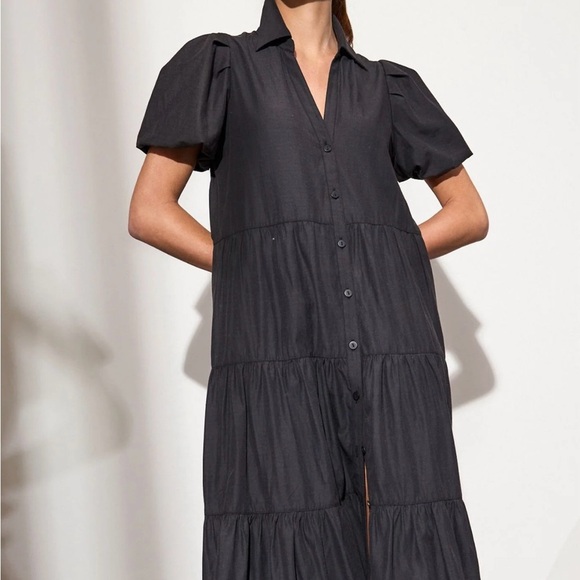 Brochu Walker Havana dress. Tiered dress. Fall dress. - Picture 5 of 14